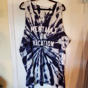 Torrid tie dye Mentally on Vacation size 4 tank top